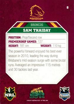 2011 NRL Champions #008 Sam Thaiday Back